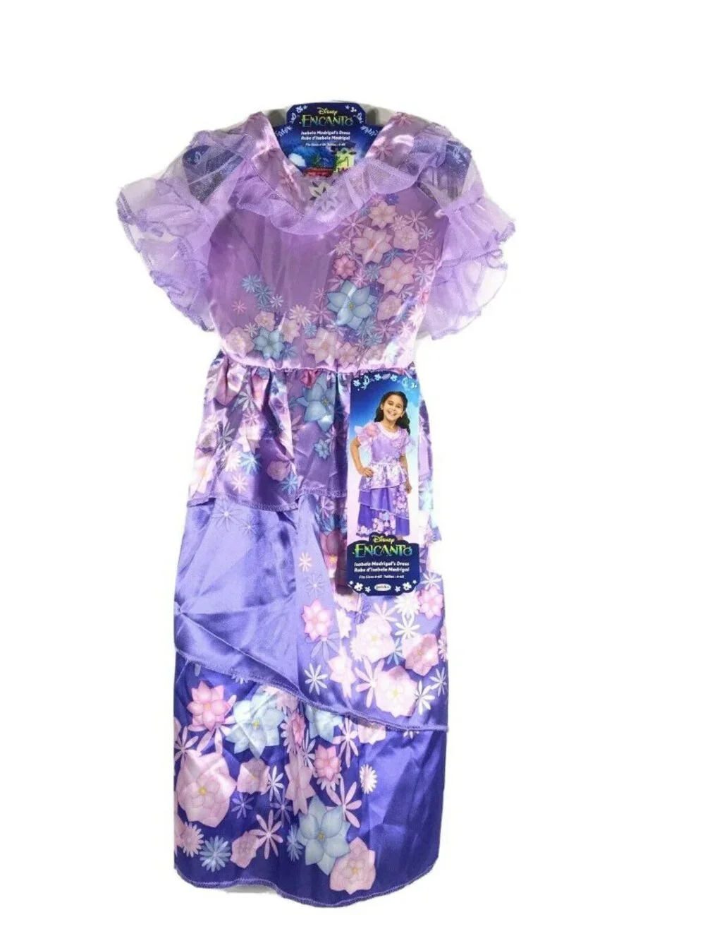 Disney Encanto Girls Isabela Dress Costume Size 4-6x Purple - Picture 4 of 8
